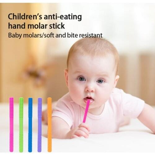 Hollow Teething Tubes Soft Silicone Teething Toys For Babies BPA Free Different Textures For Kids Autism Speech Tool Therapy Toy