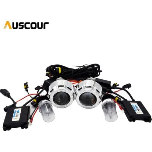 35w 2.0 inch Bixenon Headlight Projector Lens Mini Gatling Gun Shrouds LHD H1 hid xenon kit H7 H4 H1 car mdoel Modify