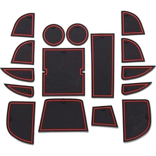 Anti-Slip Gate Slot Mat Rubber Coaster for Mazda CX-5 2013 2014 pre-facelift CX5 CX 5 KE Interior Trim Accessories Car Stickers