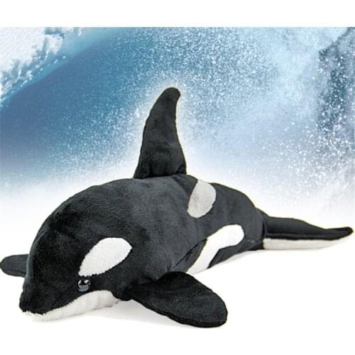 14" Lifelike Extra Soft Orca Plush Toy Killer Whale Stuffed Animal Toys For Kids Ocean Life Toy