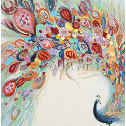 Most Popular Modern Peacock Oil Paintings On Canvas For Home Decoration