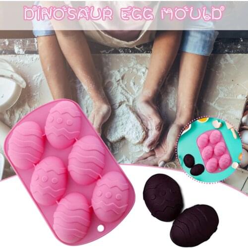 Diy Silicone Mold Nonstick Dinosaur Eggs Chocolate Fondant Soap Making Confectionery Equipment Pastry And Bakery Accessories