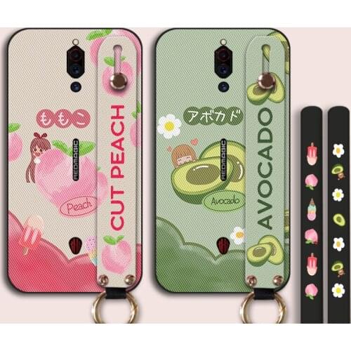 Summer Fruit Silicone Case For Nubia Play Red Magic 6 Pro Wrist Strap Holder Back Cover For ZTE Axon 10 Pro A2020 Pro
