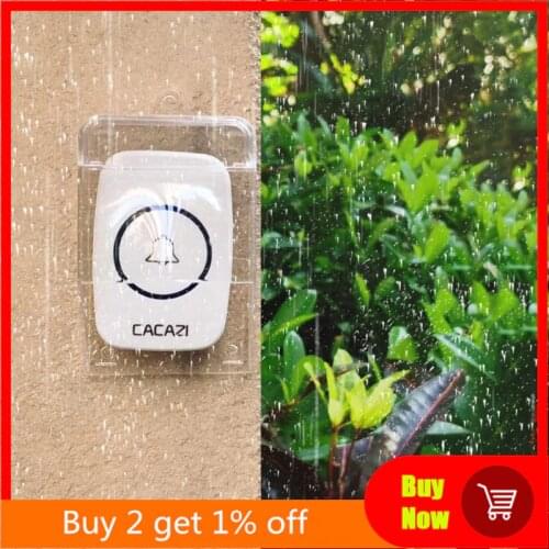 Waterproof Plastic Cover for Wireless Doorbell Door Bell Ring Chime Button Transparent 100x61x49mm