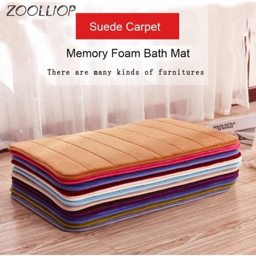 Water Absorption Rug Bathroom Mat Shaggy Memory Foam Bath Mat Set kitchen Door Floor Mat Carpet For Toilet Non Slip