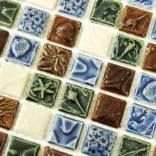Eastern Mediterranean relief porcelain tiles HMCM1033B for bathroom shower mosaic kitchen backsplash wall floor tiles