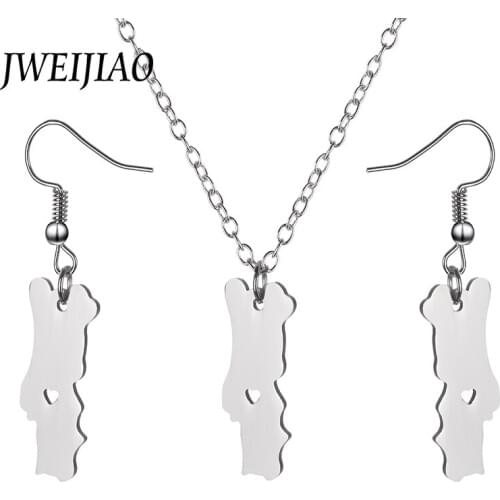 JWEIJIAO Portugal National Map Jewelry Sets Earrings/Necklace For Women Girls Portuguese Wedding Party Geometric Jewelry SKU23