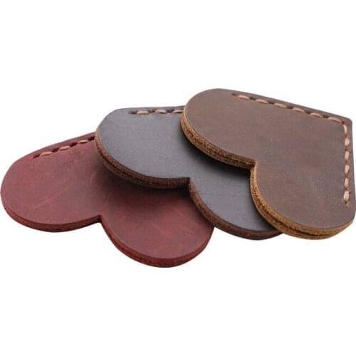 Heart-shaped Bookmark Full Grain Leather bookmarks Vintage Leather Bookmarks Mini Corner Page Marker for Reader
