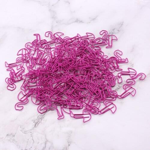 10pcs /lot Cartoon Flamingo Paper Clips Office School Supplies Metal Material Bookmarks for Book Stationery School Office Supply