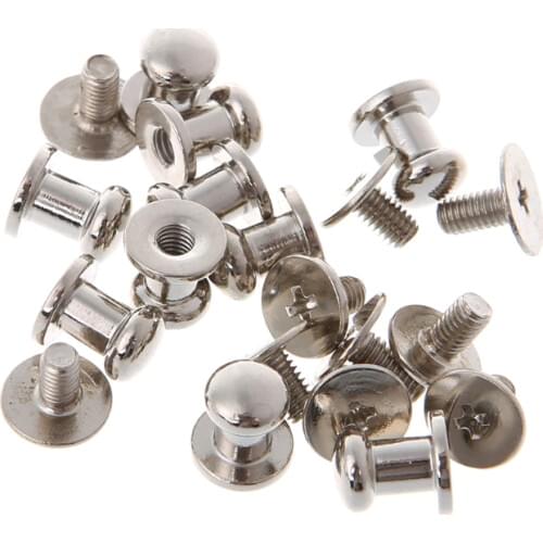 10pcs 4/5/6/7/8/10mm Bag Metal Stud Round Head Suitcase Belt Screw Nail River Accessory Copper New Button Locks