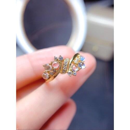 2021 new women ring moonstone gemstone ring 925 silver fine jewelry natural gem moonlight birthstone birthday party date gift