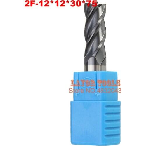 2F-12*12*30*75,HRC50,Spiral Bit Milling Tools Carbide CNC flat End mills Router bits , the lathe tool,boring bar,cnc,machine