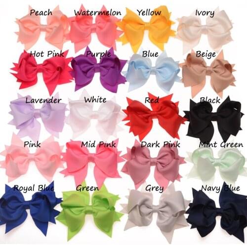 5PCS Big Swallow-Tailed Bowknot Grosgrain Ribbon Bow Boutique Bowknot for Hair Accessories Chic Headwear Without Hair Clip