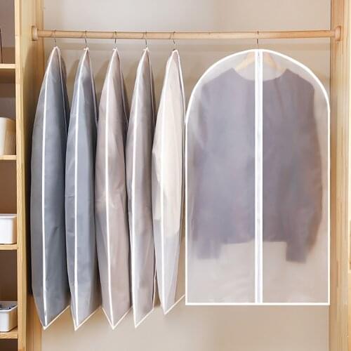 5 Pack Garment Bags Clothes Clear Storage Cover Dress Storage Bag Breathable Dust-proof Waterproof Moth Proof Garment Covers