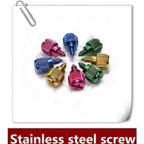 500pPCS/LOT color hand screwing screws 6-32*6 pointed tail color computer cabinet made of coarse teeth chassis screws