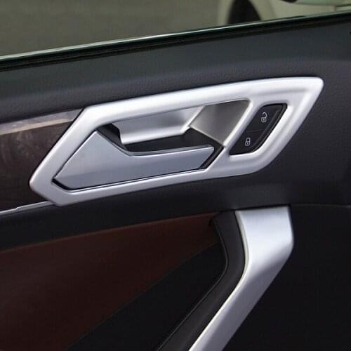 ABS Matte For Touran 2016 2017 2018 2019 Car inner door Bowl protector frame Cover Trim accessories car styling 4pcs