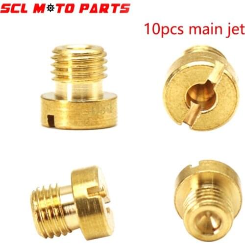 Alconstar-10PCS Carburetor Main Jet Kit Set M6 6mm Thread For Dellorto PHBH PHBL FRD PHF VHB VHSH Injector Nozzle Size 66-155