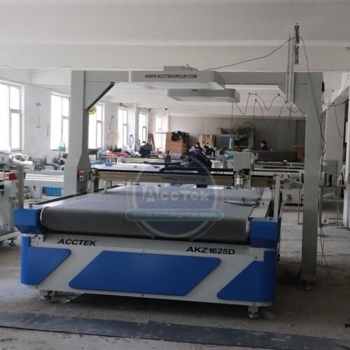 CNC Oscillating Blade Leather Cutter Vibrating Knife Cutting Machine AKZ1625D With Big CCD Camera
