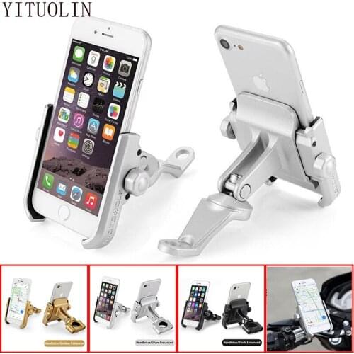 Motorcycle Phone Holder Aluminium For YAMAHA V STAR 1100 JOG RR MAJESTY 400 RD 350 MT03 MT10 BWS 125 WR250F VINO FAZER 600 FZ1