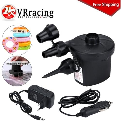 FREE SHIPPING EU Plug Electric Air Pump DC12V/AC240V Inflate Deflate Pumps Car Inflator Electropump with 3 Nozzles