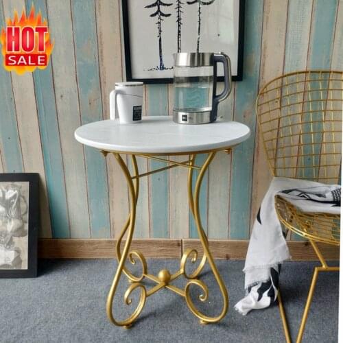 European iron small round table sofa side table Журнальный стол modern simple leisure balcony mini coffee table