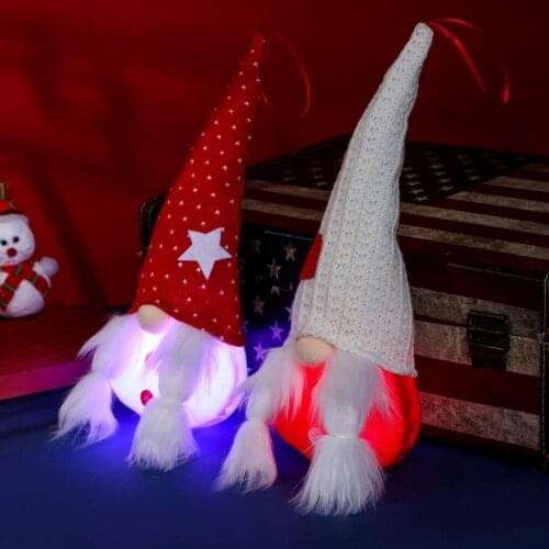 Halloween Gnome LED light Santa Rudolph Doll Cloth Birthday Present For Home new year Holiday Decoration Party