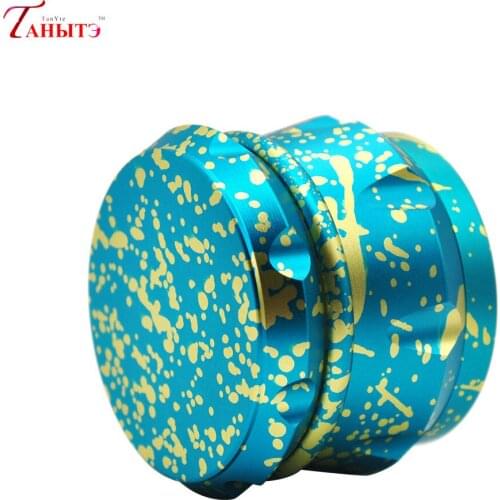 Camouflage Metal Smoke Grinder 63mm Four-layer Aviation Aluminum Grinder Herb Grinder Cigarette Tobacco Accessories CNC Teeth
