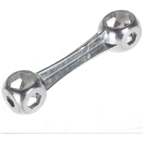 10 in 1 Bone Shape Hexagon Wrench Spanner Galvanized Steel Hexagon Wrench Durable Bicycle Bike Repair Tool 10 Holes Size 6-15mm