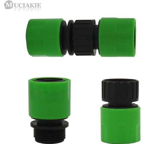 MUCIAKIE 1PC 3/4'' 25MM Threaded to 16mm Quick Connectors Home Garden Water Hose Pipe Tubing Tap Connector Tube Adaptor