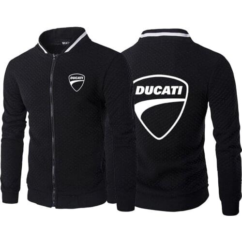2021 Mens Ducati Logo Hoodies Sweatshirts Autumn Winter Patchwork Hoody Popular Fleece Tracksuit Male Warm Hooded Zipper