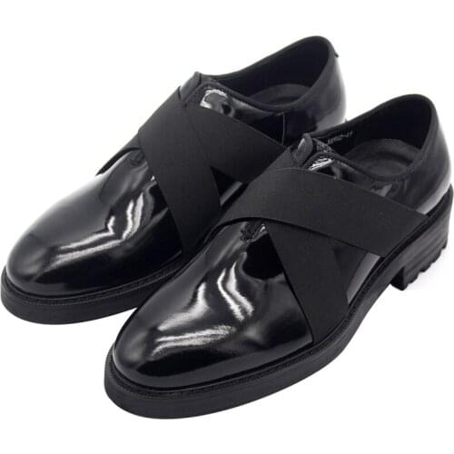 Winter Oxford handmade Genuine leather elastic band Black Shoes for men increase High Quality Fashion Wedding men shoes