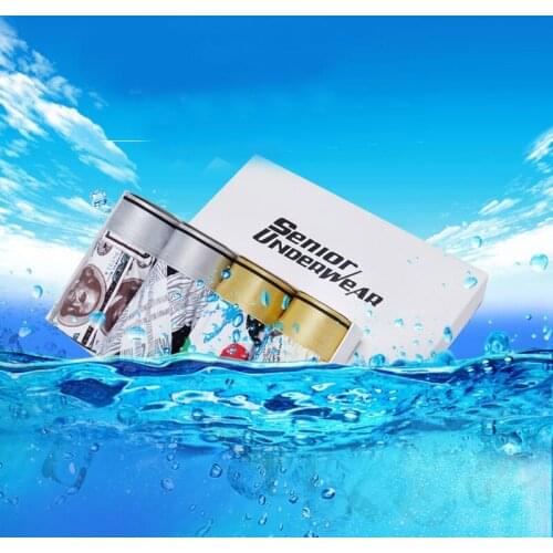 Mens Underwear Four Loaded Mens Boxers Ice Silk Breathable Youth Personality Tide Summer Boys Four Corner Shorts Head