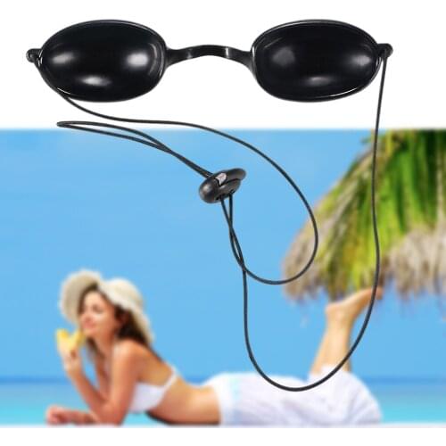 Soft Tanning Bed Goggles Eye Protection Eyeshields Black TPU Eyeshield