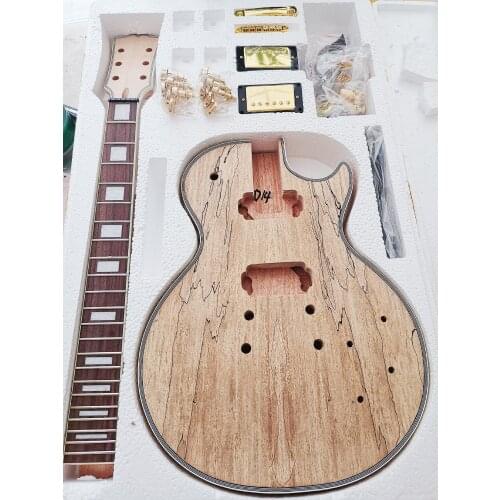 DIY Electric Guitar Kit unique Body Rosewood Fingerboard Neck for LP guita