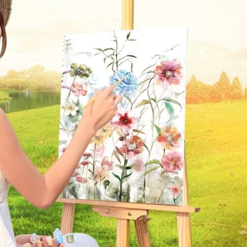 Flower Pink Grey Floral Nordic DIY Paint By Numbers Complete Kit Acrylic Paints 40*50 Canvas Pictures Handiwork