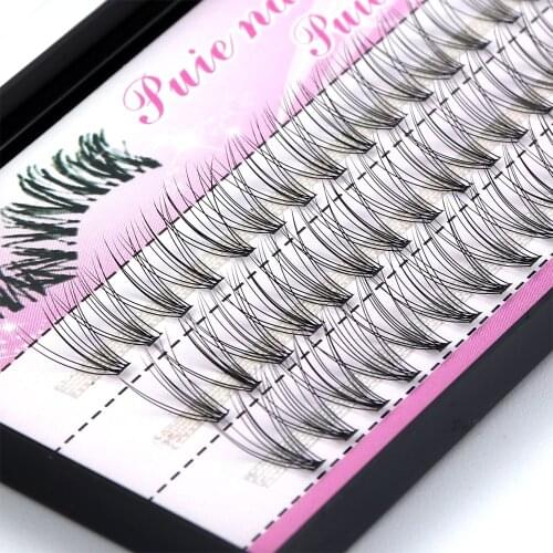 10D60 cluster grafting eyelashes, natural C-roll false eyelashes, individual eyelashes by hand, 6-14mm eyelash extension