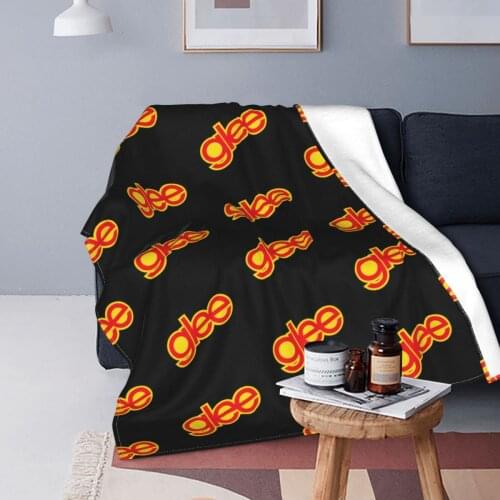 Glee Lettering Blanket Velvet Autumn/Winter Rachel Berry Portable Super Soft Throw Blankets for Bed Office Plush Thin Quilt