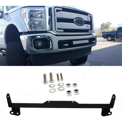 Front Hidden Bumper Grillle Fog Light Mounting Bracket For 22 inches LED Light Bar Fit 2011-2016 F250 F350 F450 Super Duty