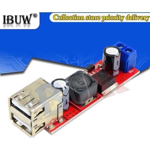 DC 6V-40V To 5V 3A Double USB Charge DC-DC Step Down Converter Module For Vehicle Car Charger LM2596 Dual Two USB
