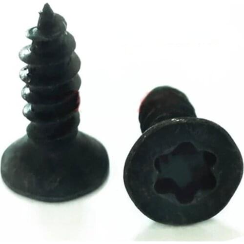 30Pcs Torx Screw Flat Head Screws Countersunk Six-Lobe Self-tapping Bolts Black M2.9x13mm