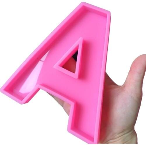 Jumbo Alphabet Silicone Chocolate Mold The Finished Product Size Is 150*150*20MM 26 Capital Letters Epoxy Resin Mold