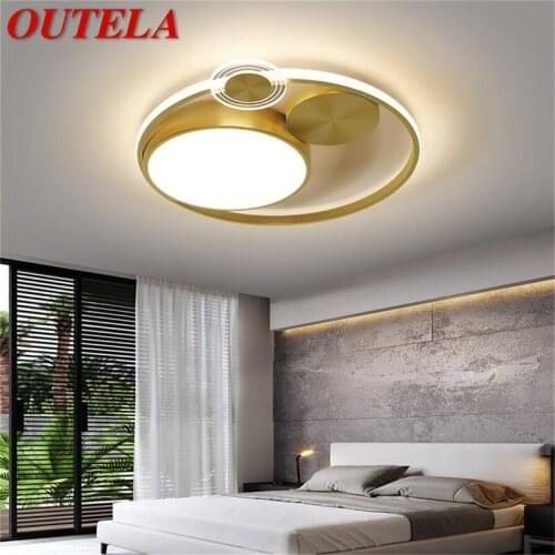 OUTELA Nordic Ceiling Light Modern Simple Gold Lamp Fixtures LED Home For Living Dining Room