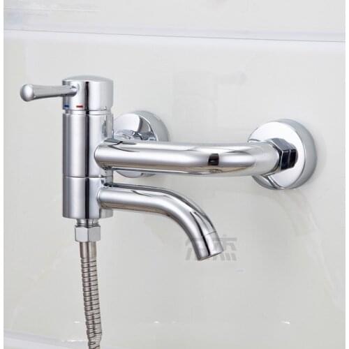 Bathroom bidet faucet Brass wall faucet single lever single hole water fauce rotatable mop faucet pool faucet