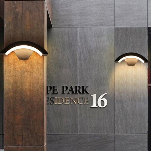 Modern Led aluminum wall lamp IP65 garden Wall lights Outdoor Lighting decoration for balcony hallway front door