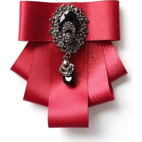 Wedding Bow Tie for Men British Luxury Rhinestone Business Banquet Dress Shirt Accessories Gift Mens Jewelry Handmade Bowtie