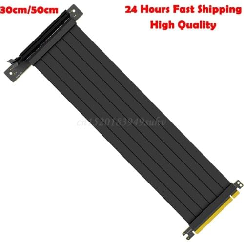 30cm/50cm Full Speed 3.0 PCIE X16 Riser Cable Graphics Card Extension Cable PCI Express Riser Shielded Extender for GPU Vertical