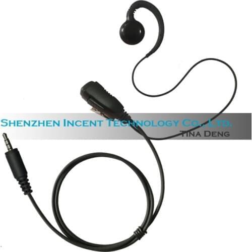 VOIONAIR 5pcs/lot C Shape Ear Hook Earpiece Earphone Headset Mic PTT for Kenwood PKT-23 Portable Radio