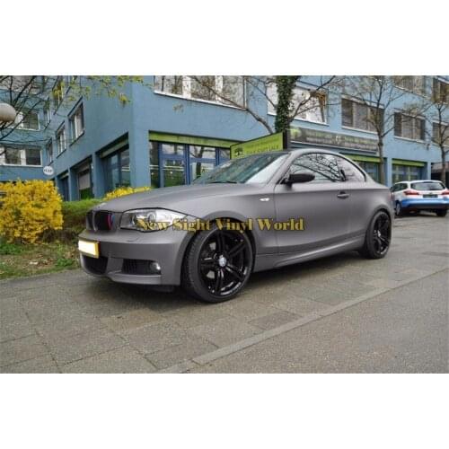 High Quality Gunmetal Grey Matte Vinyl Wrap Anthracite Gray Metallic Matt Vinyl Film Size:1.52x30M/Roll