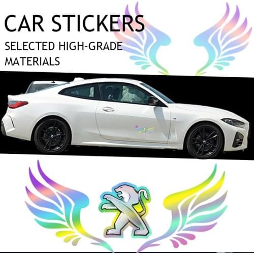 1pcs Car Colored Wings Sticker Rear Glass Occlude Scratches For Peugeot 206 307 308 207 3008 208 407 508 2008 5008 301 406 408 6
