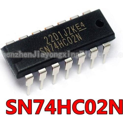10PCS 74HC02N DIP14 74HC02 DIP SN74HC02N DIP-14 new and original IC